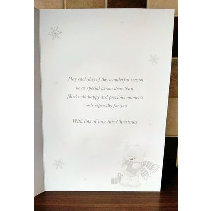 XXL 3D Christmas Card - For You Nan- Hand Made Glitter Card - 002