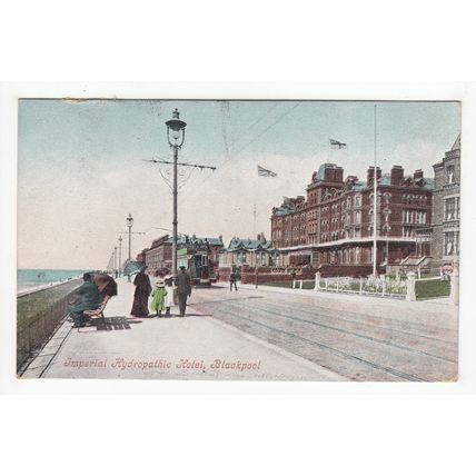 The Imperial Hydropathic Hotel Blackpool 1907 Postcard