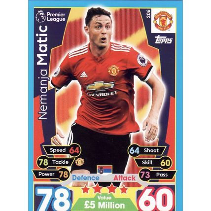 Match Attax 2017/2018 206 Nemanja Matic Manchester United