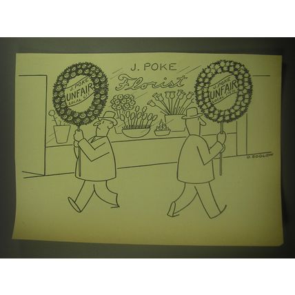 1945 Cartoon by Otto Soglow - J. Poke Florist