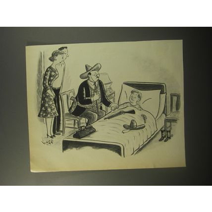 1950 Cartoon by Syd Hoff - Cowboy Doctor