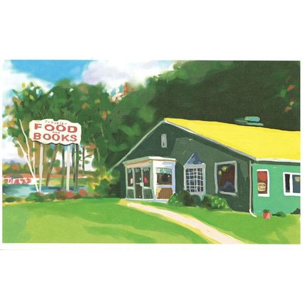 Traveler Foods & Books Union Connecticut Book Shop Painting Postcard