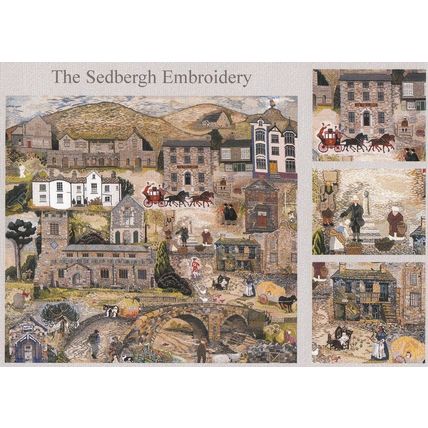 Sedburgh Cumbria Embroidery Kings Arms Pub George Fox Spinning Gallery Postcard