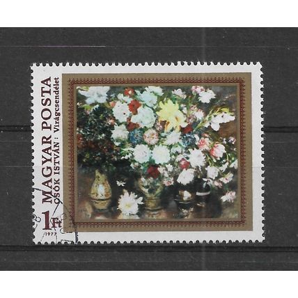Hungary.SG3106 1fo Flower Painting (Istvan Csok).Fine Used.Sept22