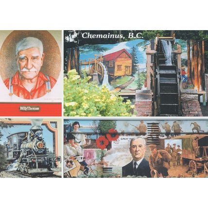 Chemainus Canada First Victorian Sawmill Train Wall Mural Postcard