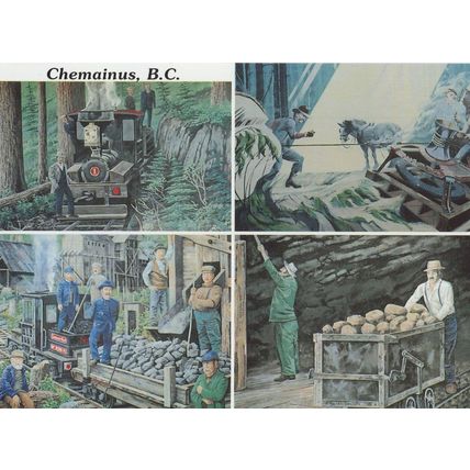 Chemainus Lenora Copper MInes Canada Wall Mural Postcard
