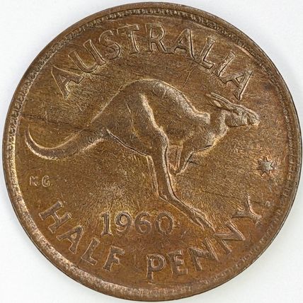 AUSTRALIA 1960 Halfpenny / ½ Penny Perth Mint (I - D)