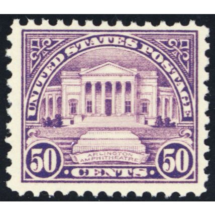 570, Mint FVF NH 50¢ Arlington Amphitheatre - Stuart Katz