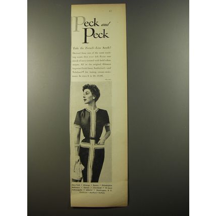 1954 Peck and Peck Suit Ad - Photo by Tom Palumbo - Take the French-Line