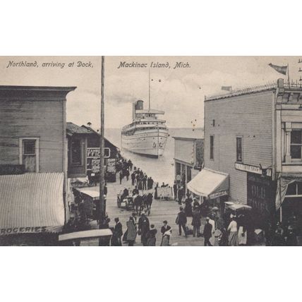 ZAYIX Steamer SS Northland Arriving Mackinac Is. Auxiliary Marks Postal History