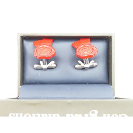 Red Seal Graduation Cufflinks Metal Boxed Gift Christmas Study Degree