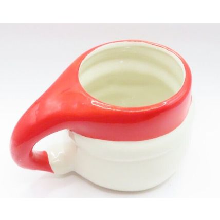 Santa Head Mug Ceramic with Red Santa Hat Drink 10 CM Holiday Tableware Holiday