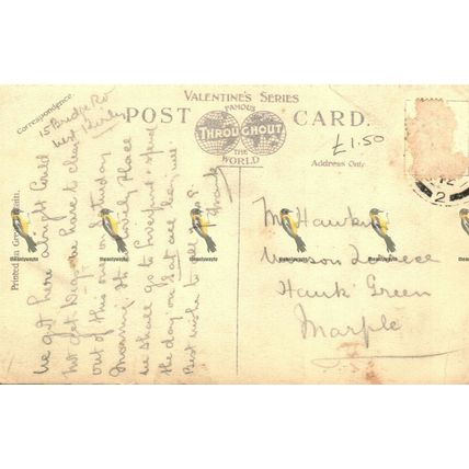 Reading Room, Near West Kirby, Cheshire, Valentine's Postcard
