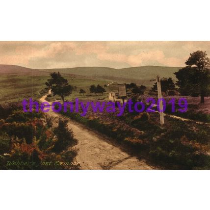 Webbers Post, Exmoor, Somerset, Frith Postcard 1931