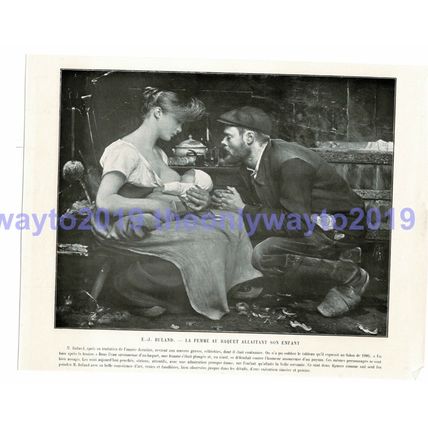 Femme Au Baquet Allaitant Son Enfant, Buland, Book Illustration (Print), c1903