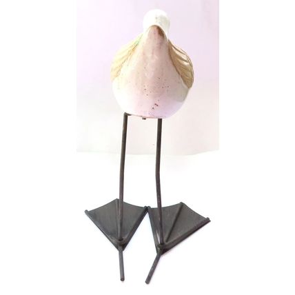 Ceramic Bird Ornament with Metal Beak & Legs 21.5 CM Figurine Gift Ornathology