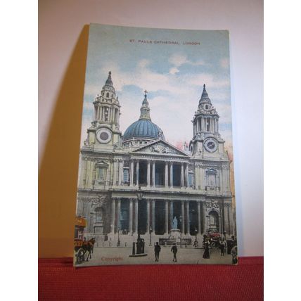 ST. PAUL'S CATHEDRAL LONDON used antique postcard by G D & D. =