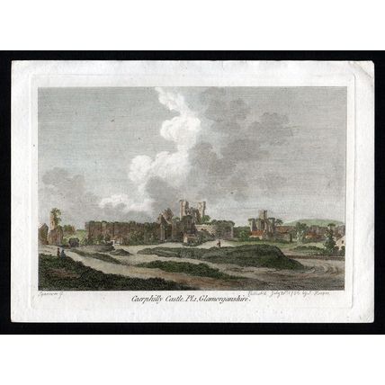 CAERPHILLY CASTLE GLAMORGANSHIRE 1786 James Sparrow - Paul Sandby ENGRAVING