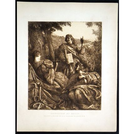 GIORGIONE AT ASOLO 1914 Charles Holroyd ANTIQUE ETCHING