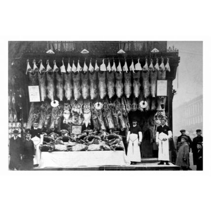 pu1726 - Butchers Shop in Paddington , London - print 6x4
