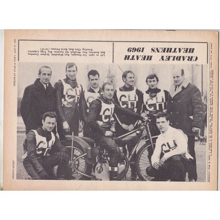 Speedway Star & News. April 25, 1969. CRADLEY HEATH Team Photo.