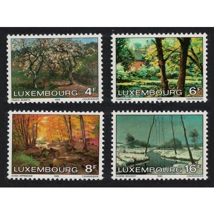 Luxembourg Paintings Landscapes through the Four Seasons 4v 1982 MNH
