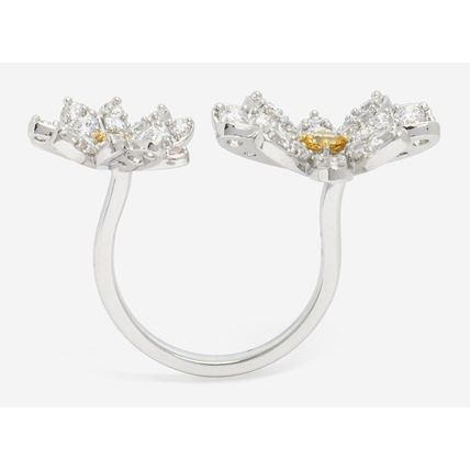 SWAROVSKI Silver Tone Crystal Daisies Ring - NEW in Box