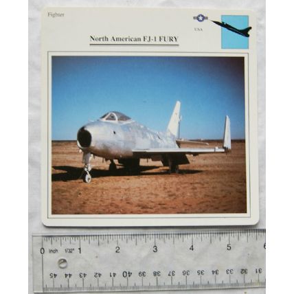 North American FJ-1 Fury - USA - Fighter - Collectors Club Card