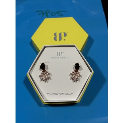 NIB Bomb Party Stud Dangle Earrings RBP5554 Firework Shimmer Blk Onyx CZ R.G.P