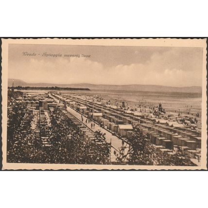 Spiaggia Meravigliosa, Grado, 1925 - Fiumanò Cartolina
