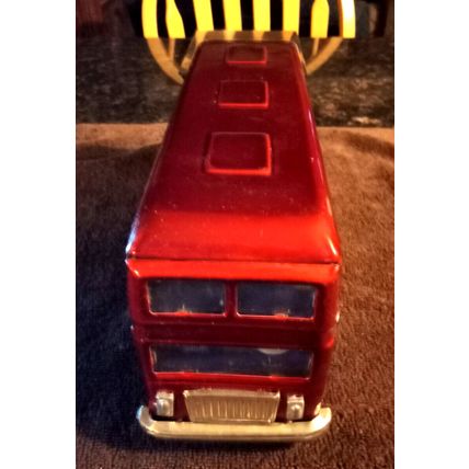 Old Vintage Original friction powered Double Decker Bus MF 185 W/ Box 12" Long
