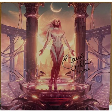 Paris Hilton Infinite Icon Pink Vinyl SIGNED LP Card. Vinyl Sealed. New