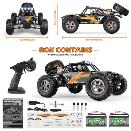 HAIBOXING Remote Control Car,1:12 Scale 4X4 RC Cars Protector 38+ KM/H Speed, 2.