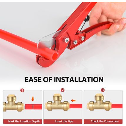 (Pack of 10) EFIELD 1/2 Inch Tee Push-Fit Fitting to Connect Pex, Copper, CPVC w