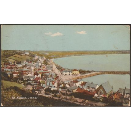 St Aubins, Jersey, 1927 - Postcard