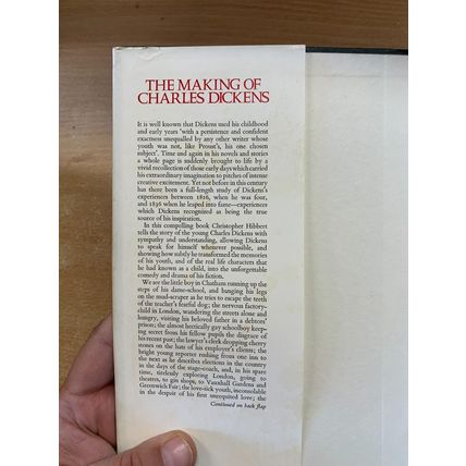 1968 "THE MAKING OF CHARLES DICKENS" CHRISTOPHER HIBBERT HARDBACK BOOK (P4)