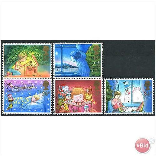 1987 Christmas Set SG1375-1379 Very Fine Used