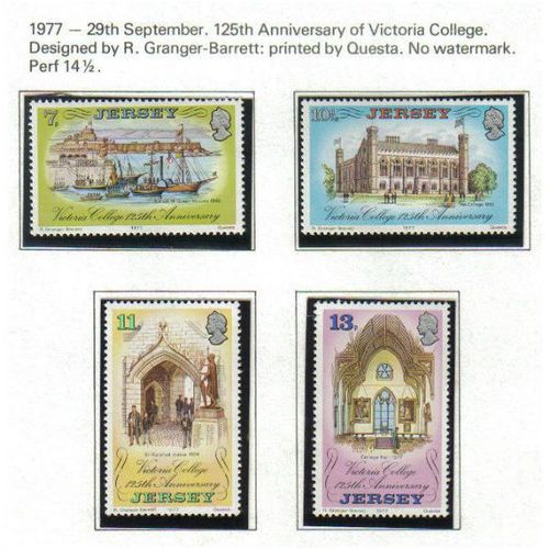 1977 GB JERSEY VICTORIA COLLEGE SET UMM SG179-182