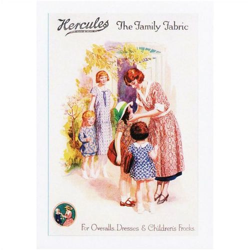 Poster Advert Art Postcard HERCULES FABRIC Overalls Dresses & Children's Frock