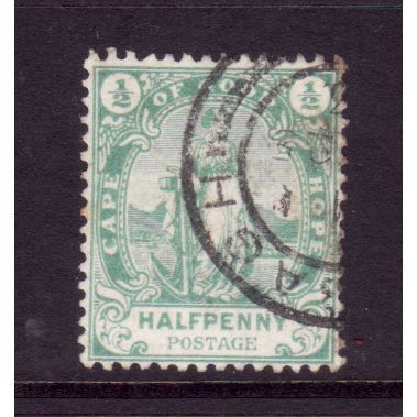 CAPE OF GOOD HOPE 1898 SG 58 1/2d GREEN FINE USED #2