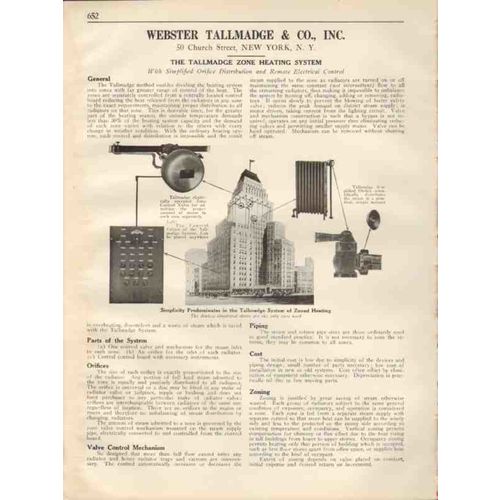 webster tallmadge company 1931 zone heating system vintage catalog