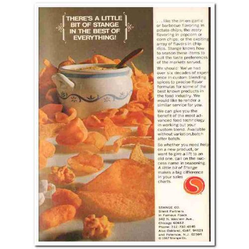 stange company 1968 best everything flavoring snack food vintage ad