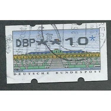 GER 10pf 'DEUTSCHE BUNDESPOST' MACHINE LABEL (EBID43-283)