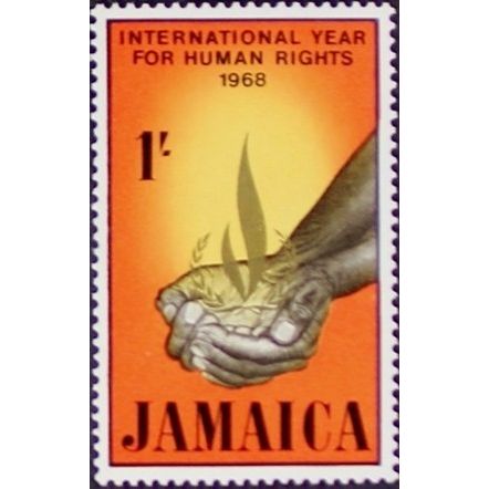 Jamaica 1968 Human Rights 1/- Flame Hands Unmounted Mint NHM SG 273 Sc 272 stamp