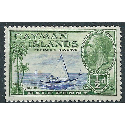 Cayman Islands 1935 SG97 1/2d Ultramarine & Yellow-Green Mounted Mint . .