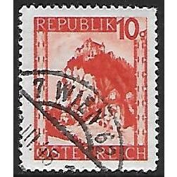 Mi 840: 10 g. orange-red Definitive Stamp: Hochosterwitz, Carinthia.