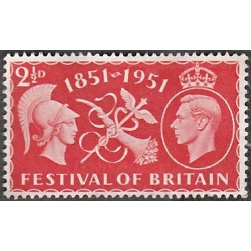 1951 George VI. Festival of Britain. 2.1/2d Value. Mounted Mint