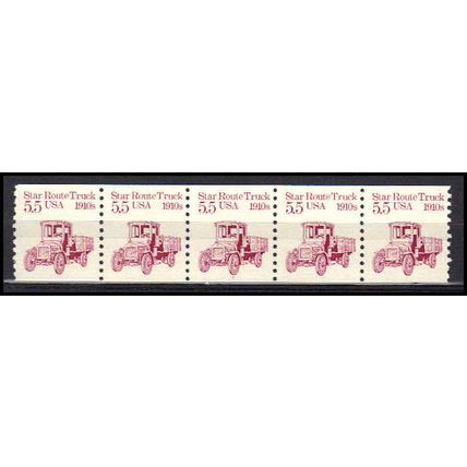 2125 5.5c Star Route Truck Fine MNH Dry Gum PNC 1/5 X0409