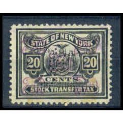Used Revenue 20c N.Y. Stock Transfer Fine WA2773