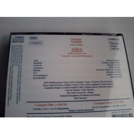 GIUSEPPE VERDI - AIDA (OPERA IN 4 ACTS) - CD ALBUM 1995 - 2 DISC